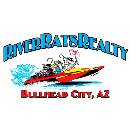 Logo of River Rats Realty featuring a kayaker in Bullhead City, AZ.